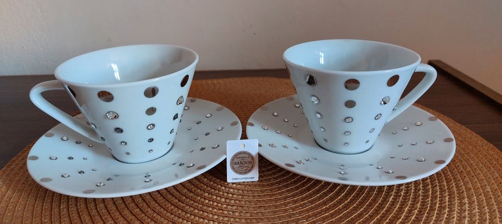Чайная пара. Чайные бокальчики с камнями swarovskl