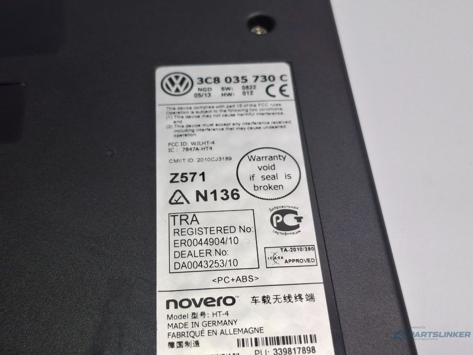 Modul bluetooth SKODA SUPERB II Estate 3T5 2009 - 2015 TDI CBBB, CFGB 3C8035730C