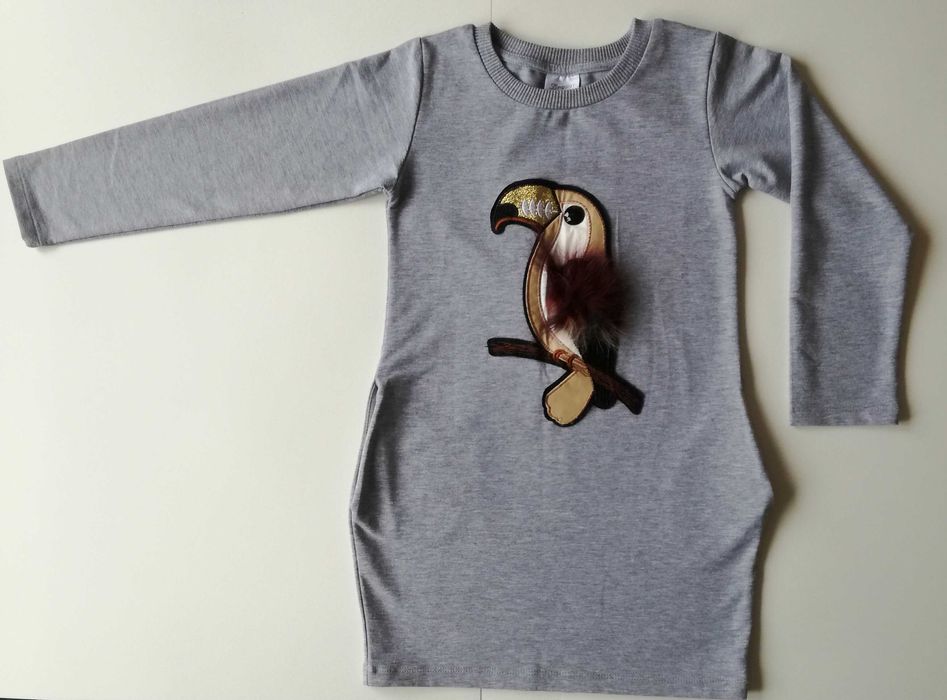 Детска рокля с дълъг ръкав - размер 128 - 134 см.