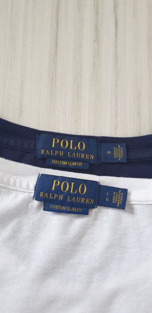 POLO Ralph Lauren Bear Custom Slim Fit  M и L ОРИГИНАЛ 2бр. Мъж Тениск
