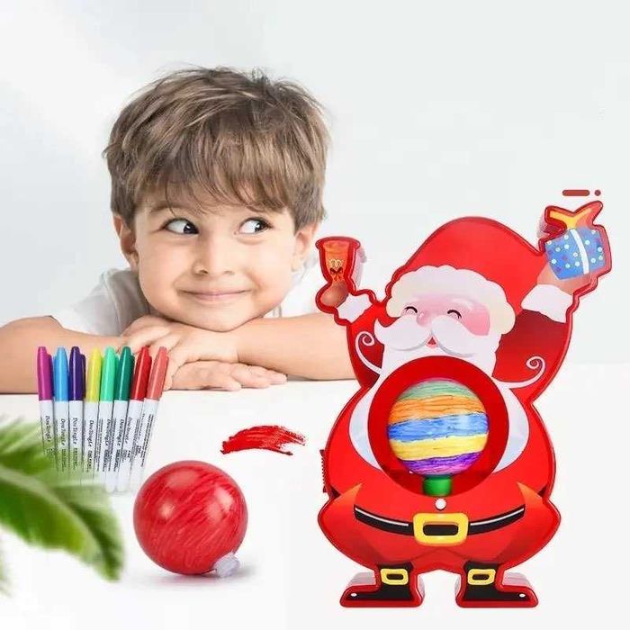 Set interactiv Mos Craciun Kit DIY special pentru decoarat globuri