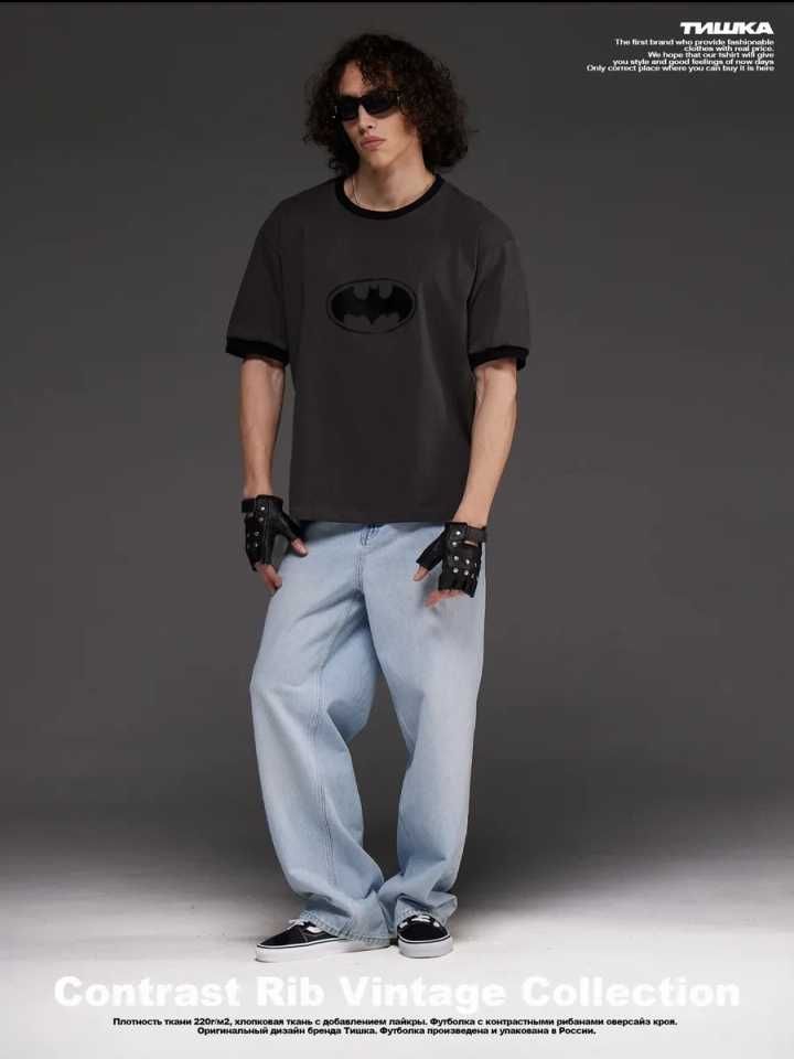 Oversize футболка с принтом “Batman City” с переплатой 50%