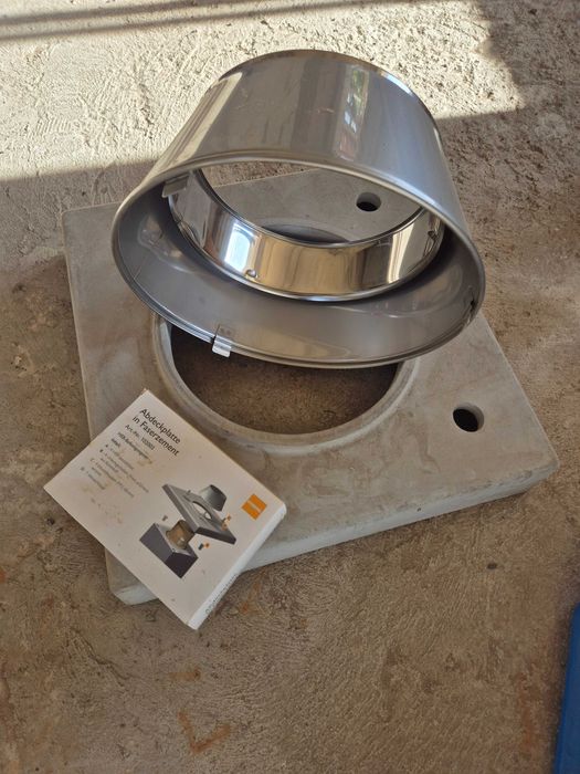 Con evacuare + placa acoperire + kit fixare placa Schiedel UNI D 200