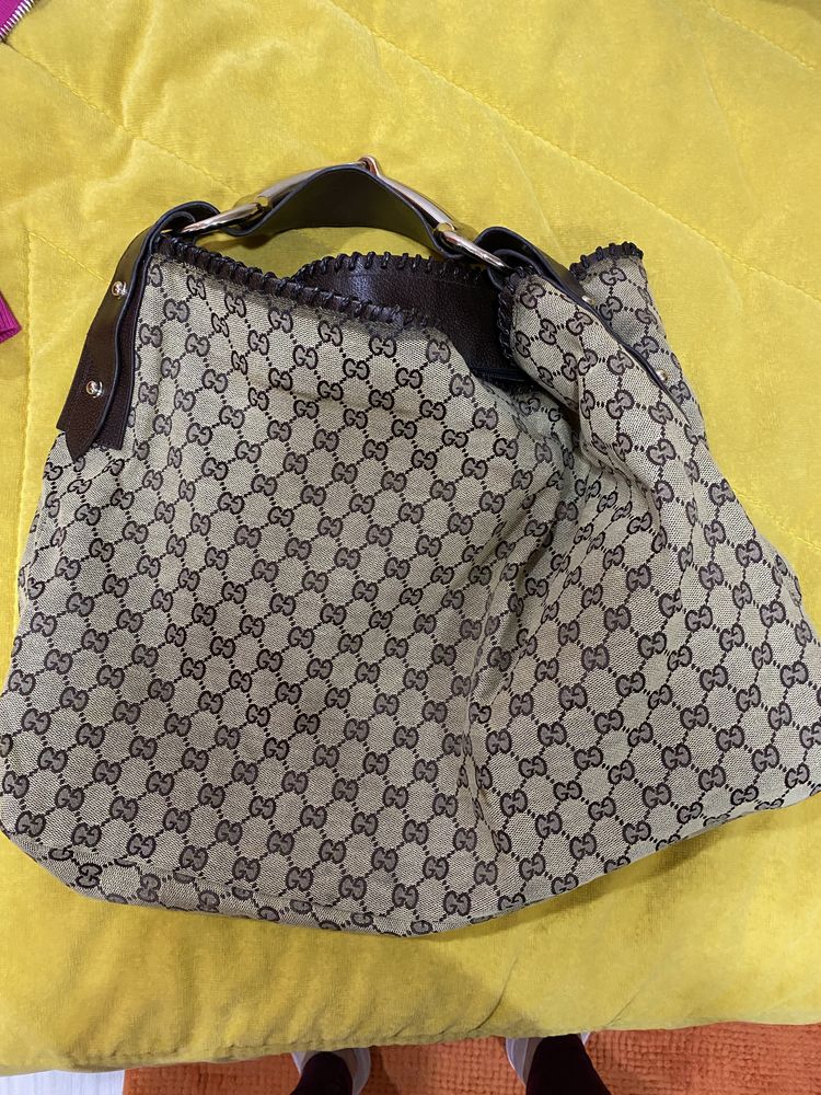 Gucci Horsebit Hobo GG Canvas Large