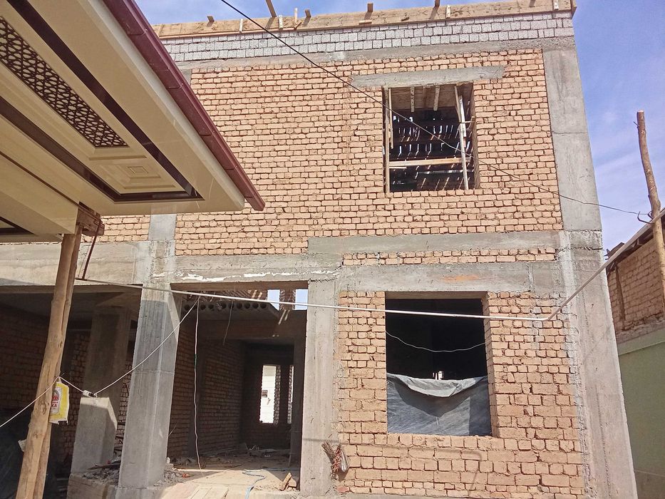 Фундамент куямиз г'ишт терамиз регил калонна куямиз