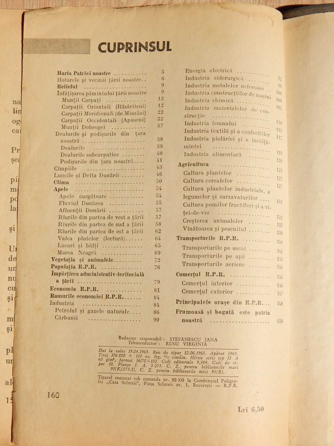 Manual geografie IV Iancu Negulescu Ed. Didactica si Pedagogica 1965