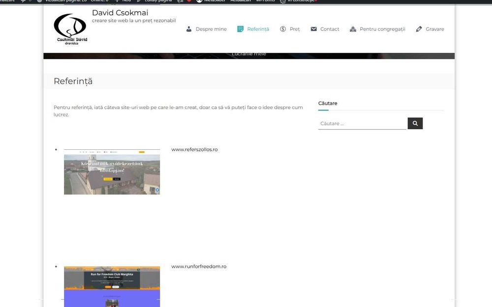 Website prezentare / Magazin online Wordpress