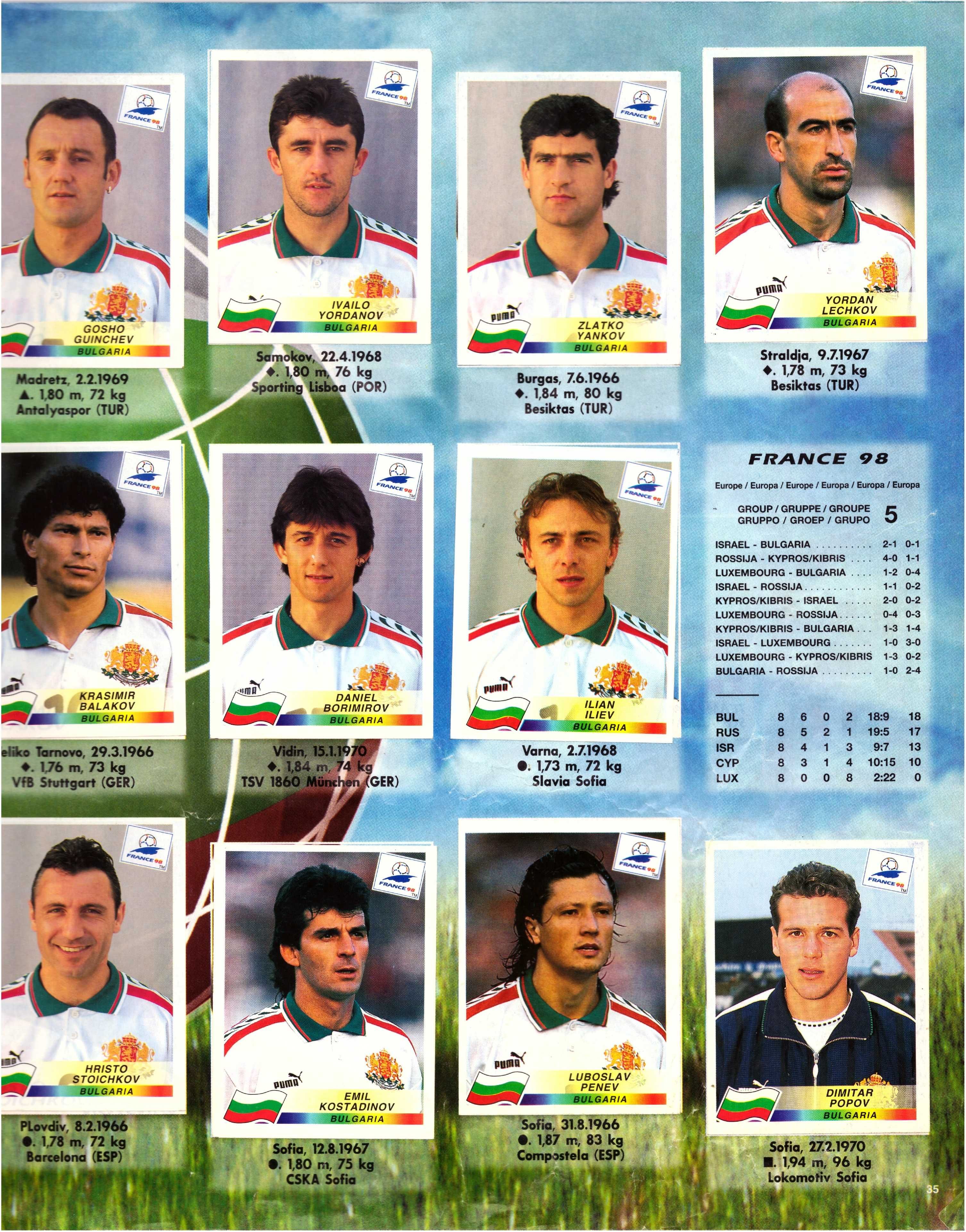 Албум с Футболисти FIFA World Cup France 98 Panini Световно Първ. 1998