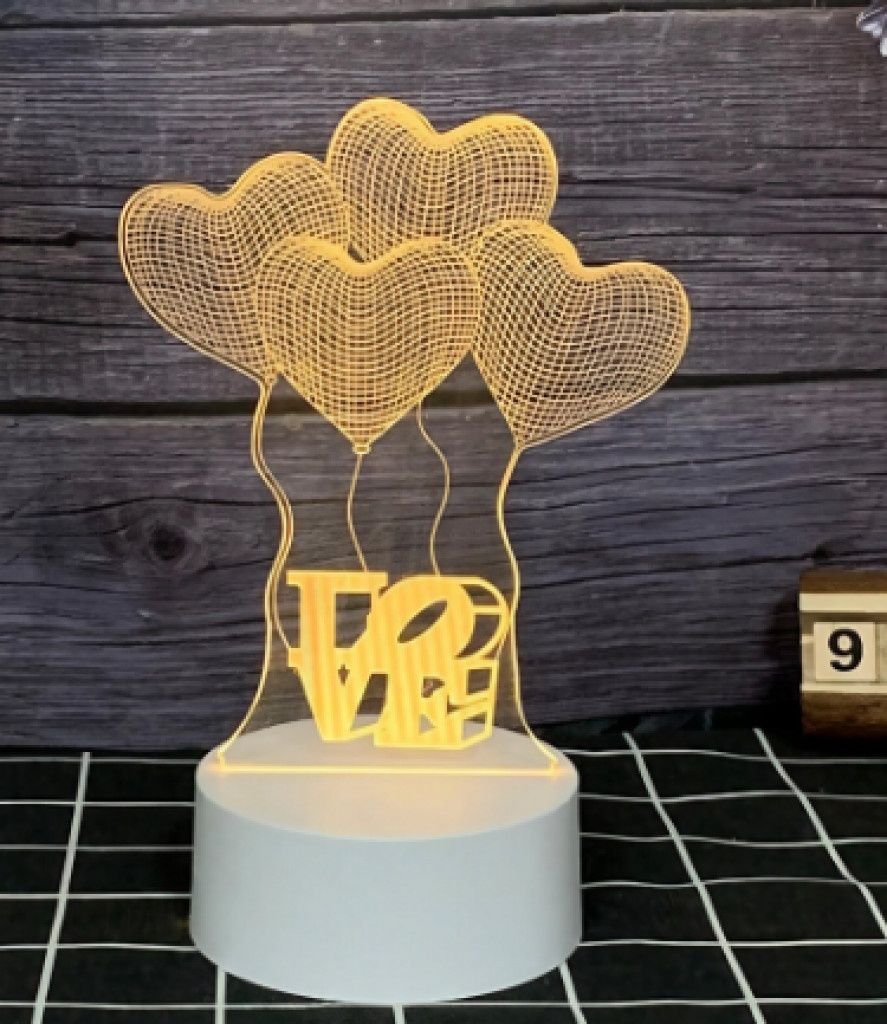 Детска 3D LED нощна лампа