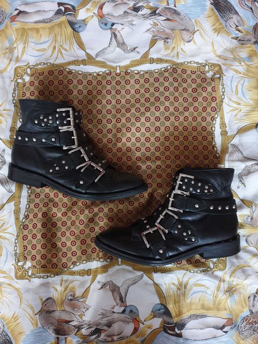 Ghete cizme piele naturala Reserved Zara Massimo Dutti Musette