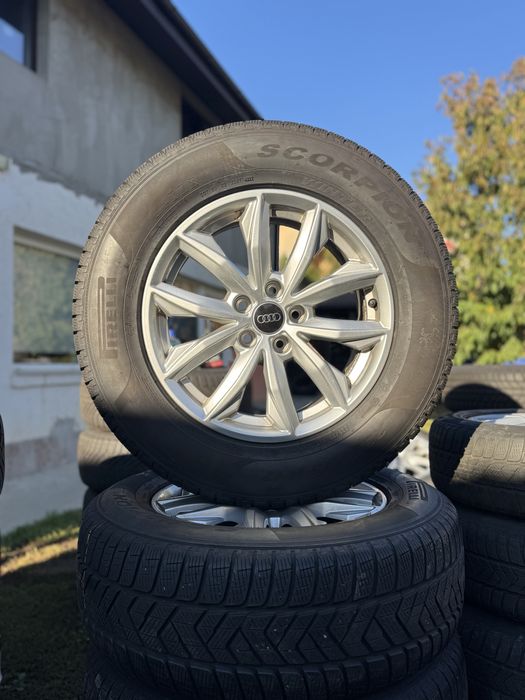 Set jante originale Audi Q5 anvelope iarnă Pirelli 235/65 R17 2022