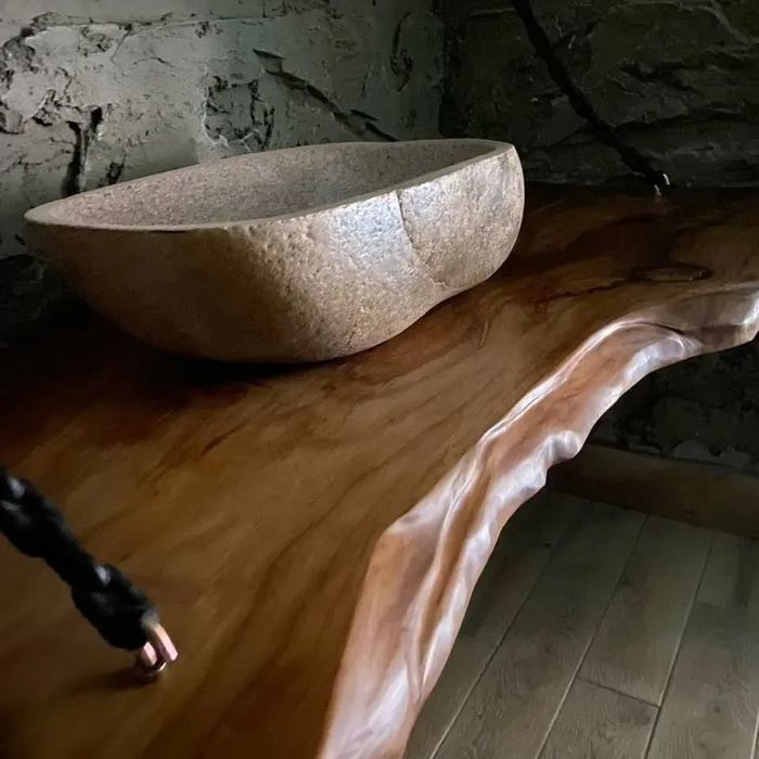 Стол в стиле** лофт из натурального дерева