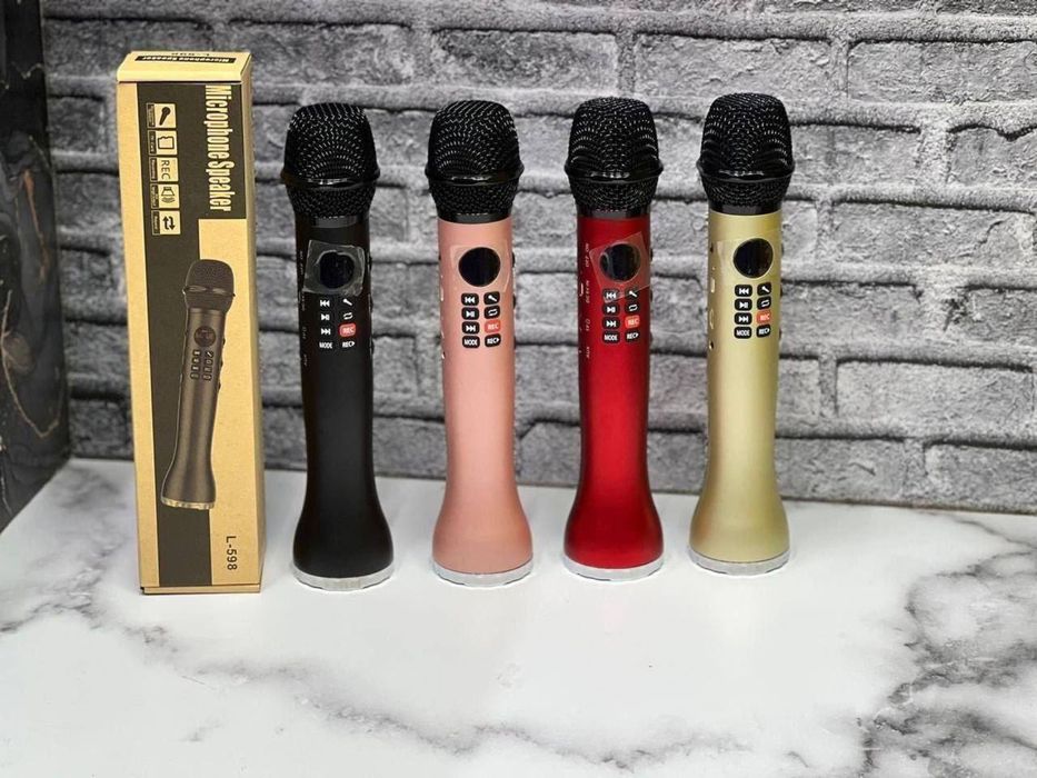 Микрофон колонка караоке беспроводной микрофон с динамиком