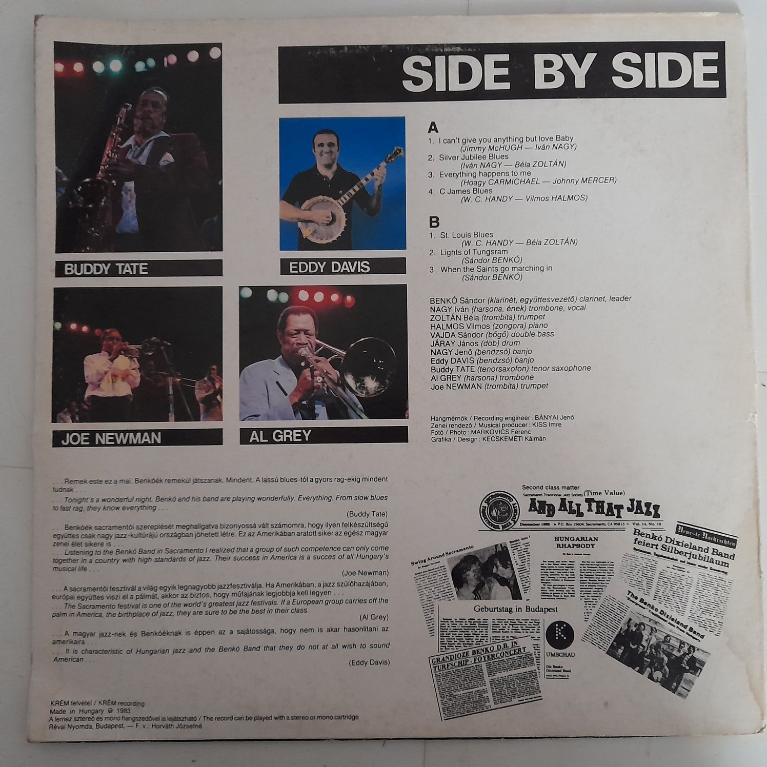 Side by Side Benko Dixieland Band vinil