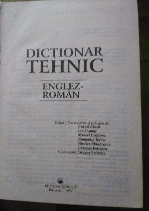 Dictionar tehnic englez-roman