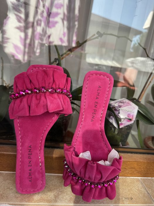 Papuci piele intoarsa Alma en Pena noi marimea 37