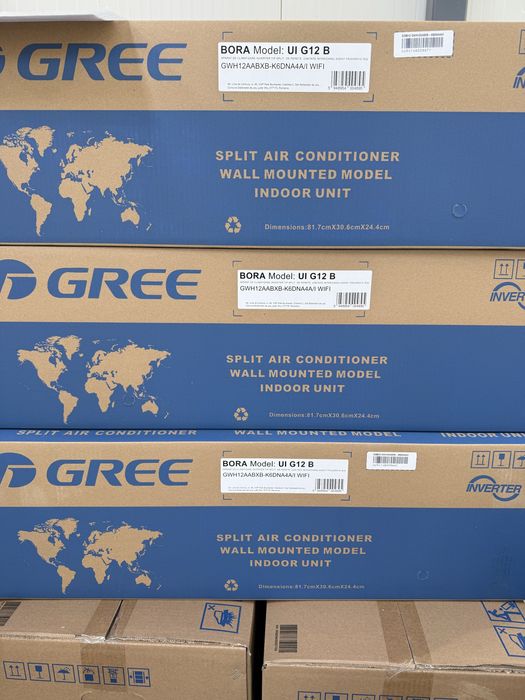 Aparat AC Gree bora A4 silver iverter 12000 BTU wi-fi