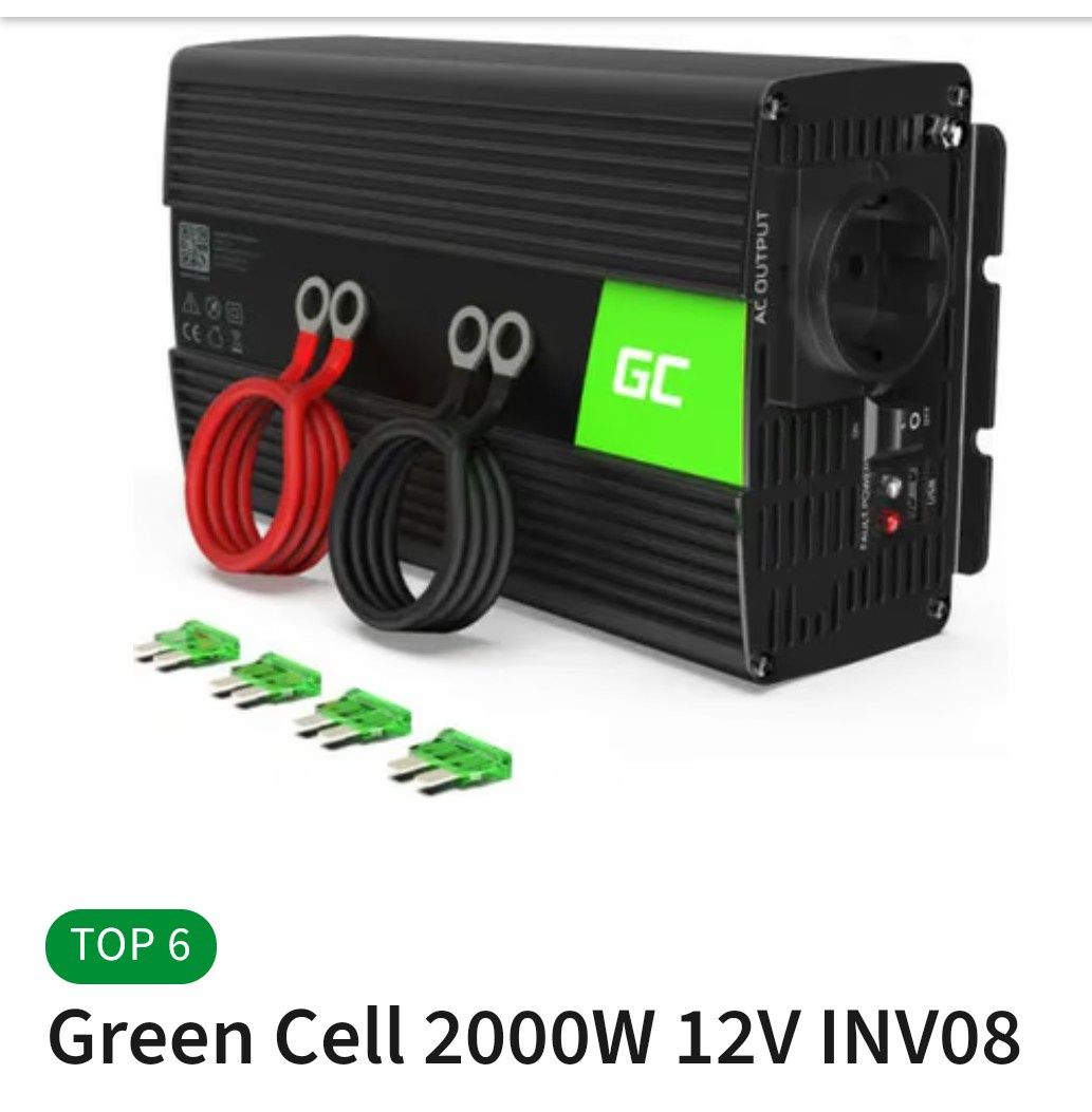 Нов Инвертор Green Cell 2000W 12V INV08