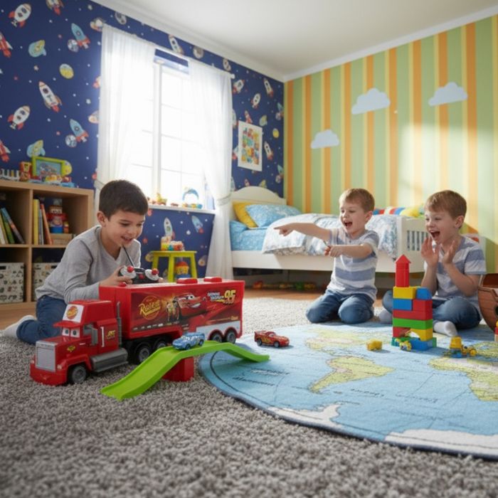 Радиоуправляем камион Mack Rust-eze Transporter с Мълнията Маккуин