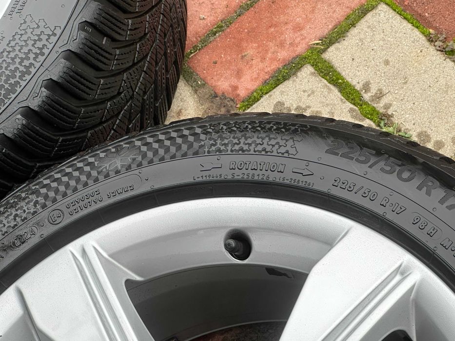 Jante Audi R17 anvelope iarna 225/50/17 Continental dot 2024