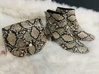 Geanta si botine model piele de sarpe
