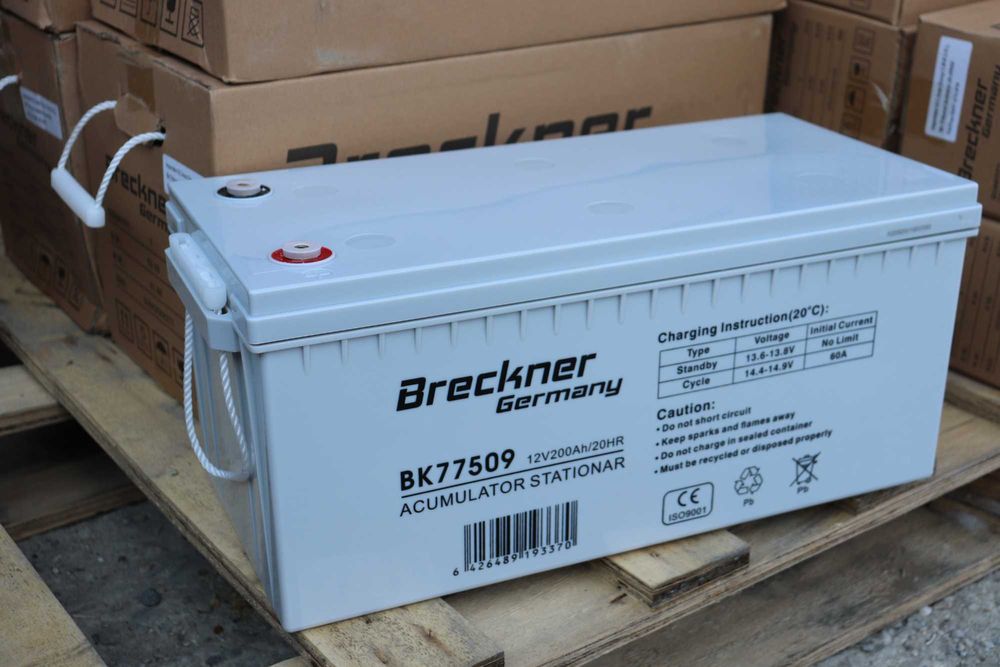 Baterie 12V200Ah cu Gel Breckner Germany pentru sistem Solar
