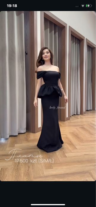 Вечерный черный платье размер С,М