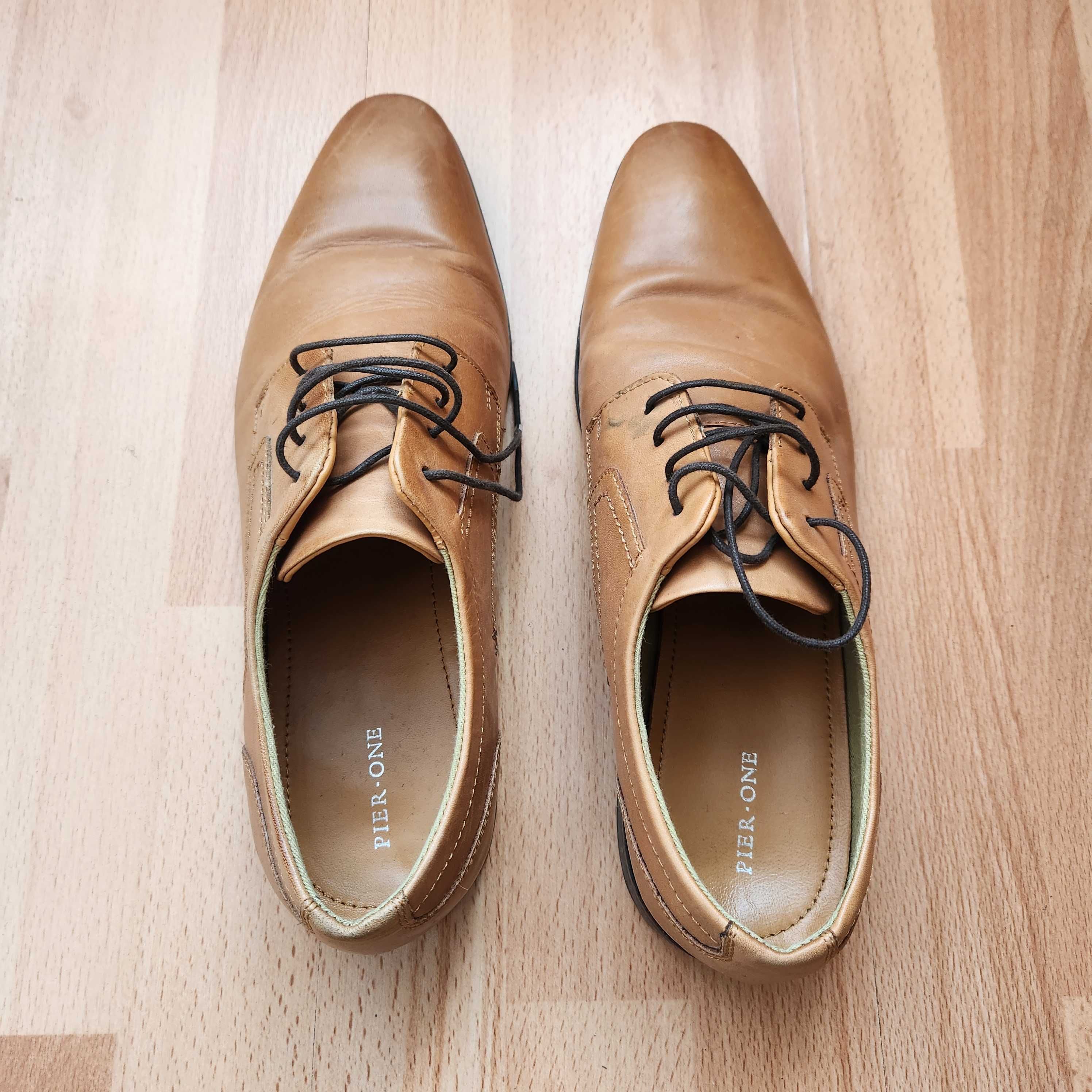 Pantofi piele maro deschis - barbati 43