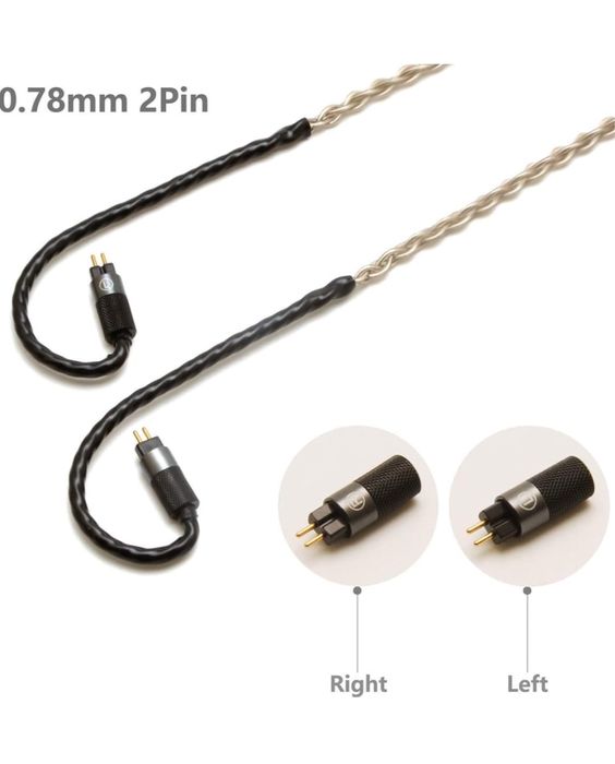 Cablu de upgrade pentru căști GUCraftsman, 0,78 mm, 2 pini, 6N