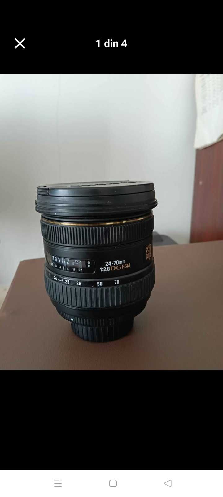 Vând obiectiv Sigma 24 70 f2.8 montură Nikon perfect funcțional