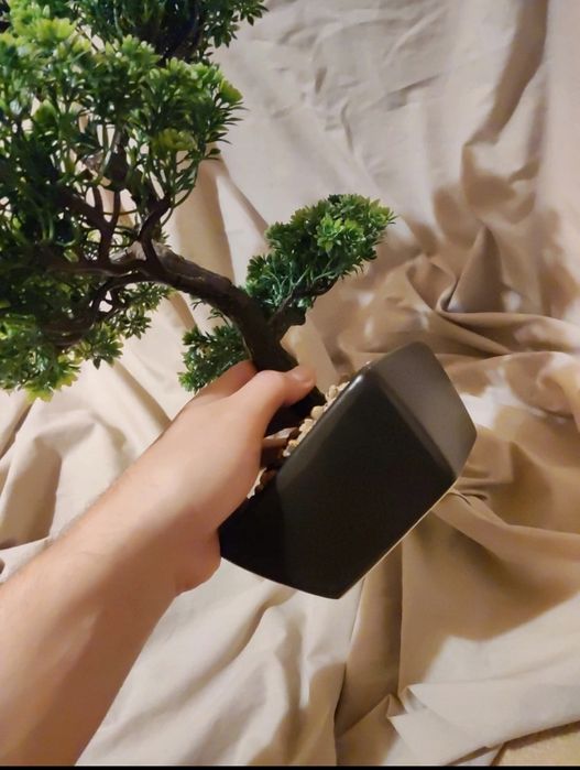 Bonzai din plastic in ghiveci ceramic