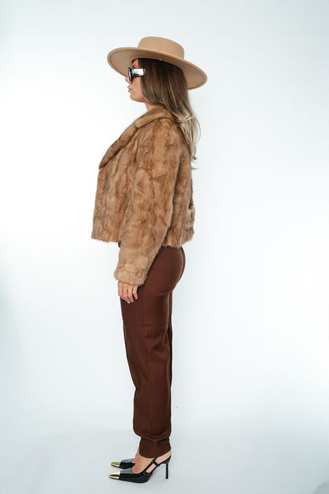 Haina scurta din blana naturala de nurca