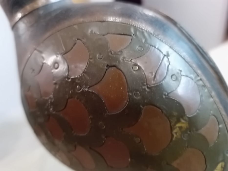 Уникална винтидж статуетка – Птица от Дърво мед и Месинг