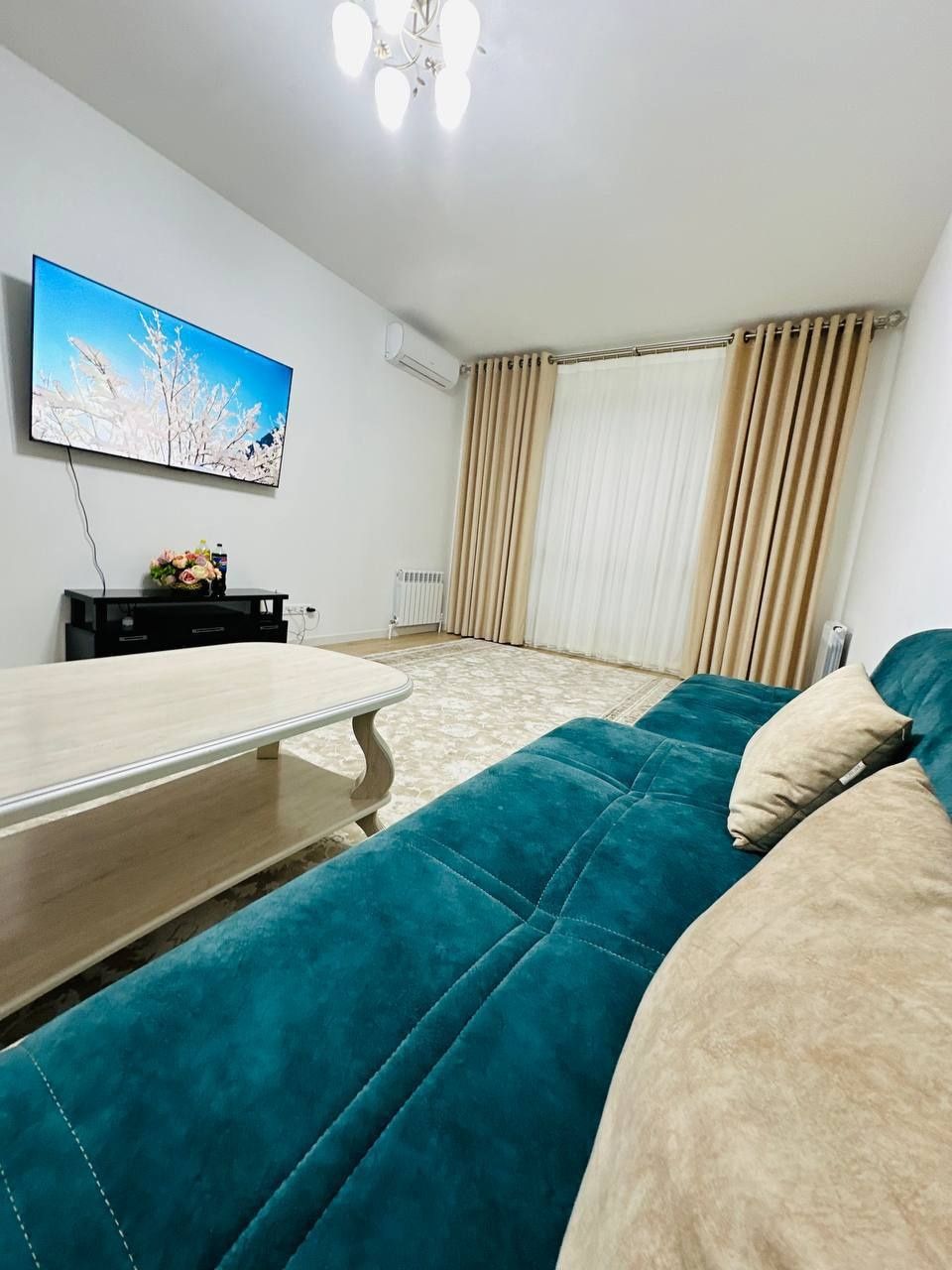 3 х комнатная квартира аренда в Алмазар сити 82 м² 3+ м потолок V дом