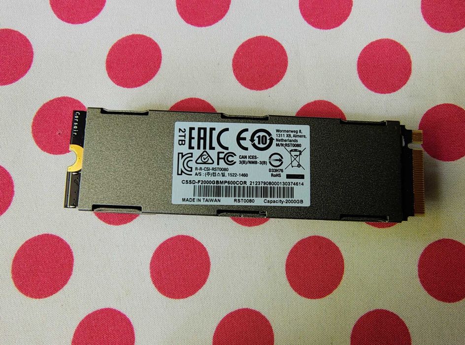 SSD Corsair MP600 Core XT 2TB PCI Express 4.0 x4 M.2 2280.
