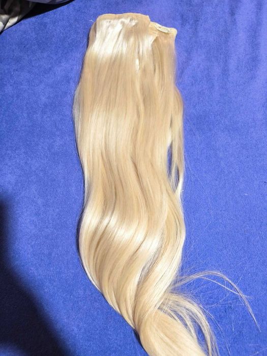 Extensii BelHer Deluxe par 100% natural Remy, 65 cm blond deschis