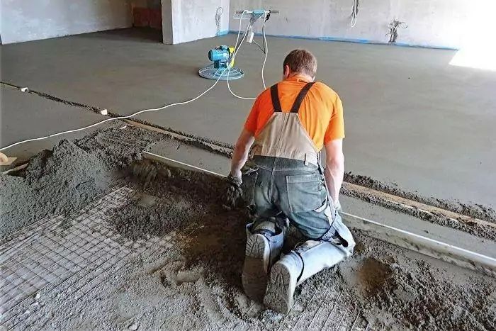 Стяжка пола кладка газоблок