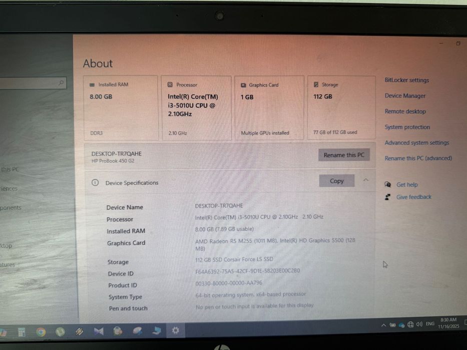 Лаптоп HP Probook 450 G2
