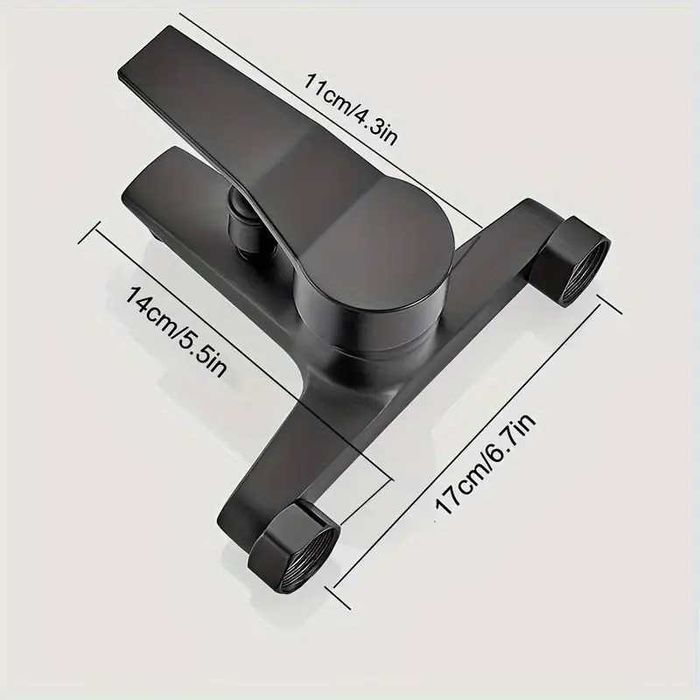 baterie dus otel inoxidabil negru sau argintiu, prindere perete