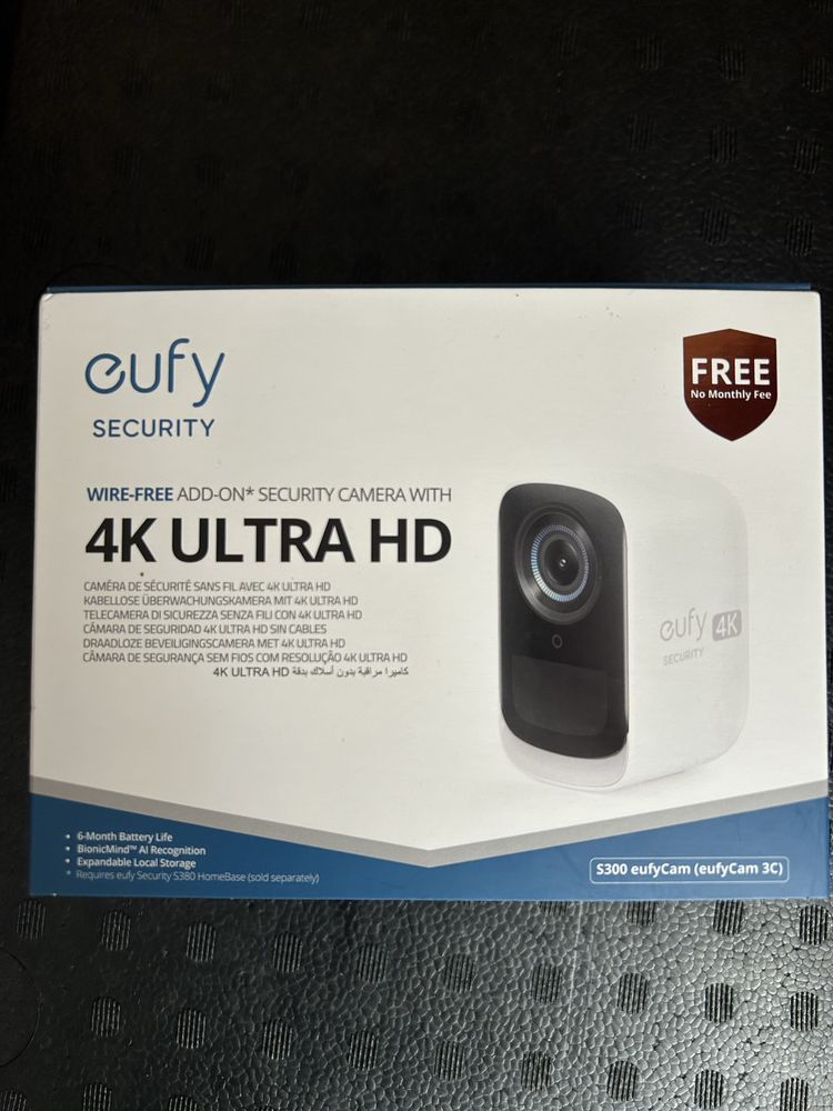 Cameră de supraveghere eufy 4K, compatibilă cu eufy Security HomeBase3