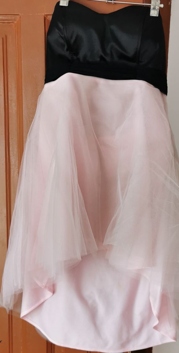 Rochie de ocazie, mărimea L, bust 100cm, scurta în față, mai lunga în