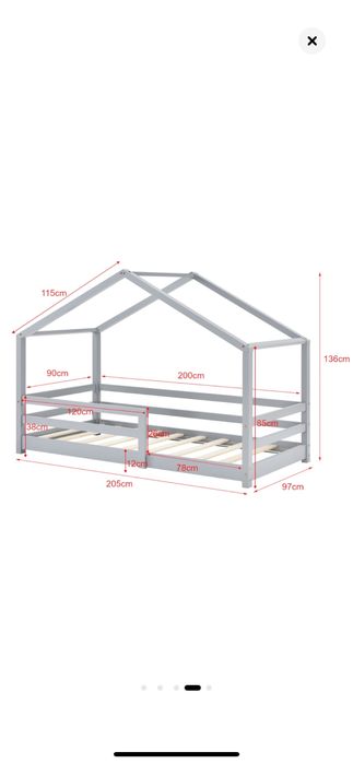 Pat stil căsuță pentru copii