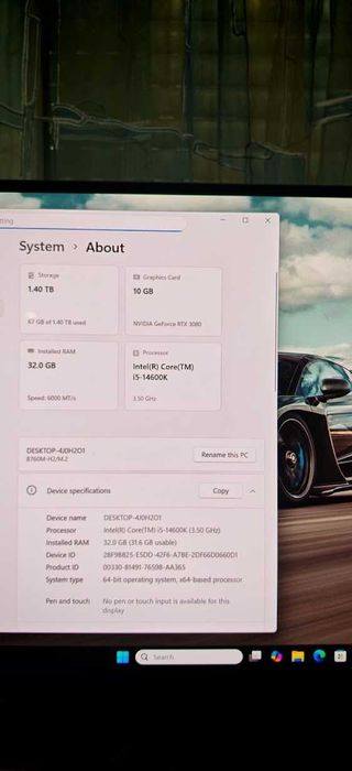 Яко Геймърско РС I5 14600K/32Gb/512GB SSD+1Tb SSD/RTX 3080 10G/Гаранци
