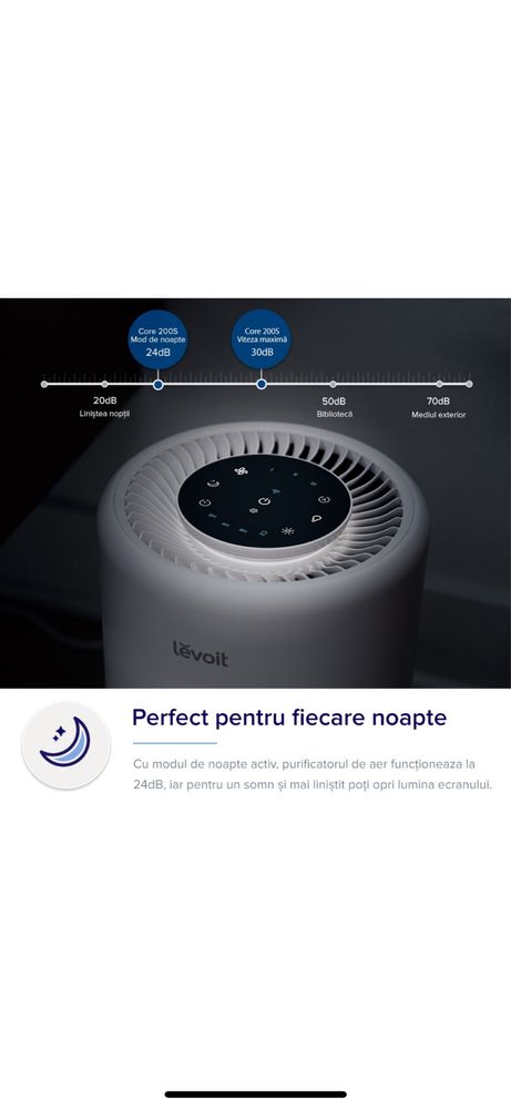 Purificator de Aer Smart Levoit Core 200S Wi-Fi