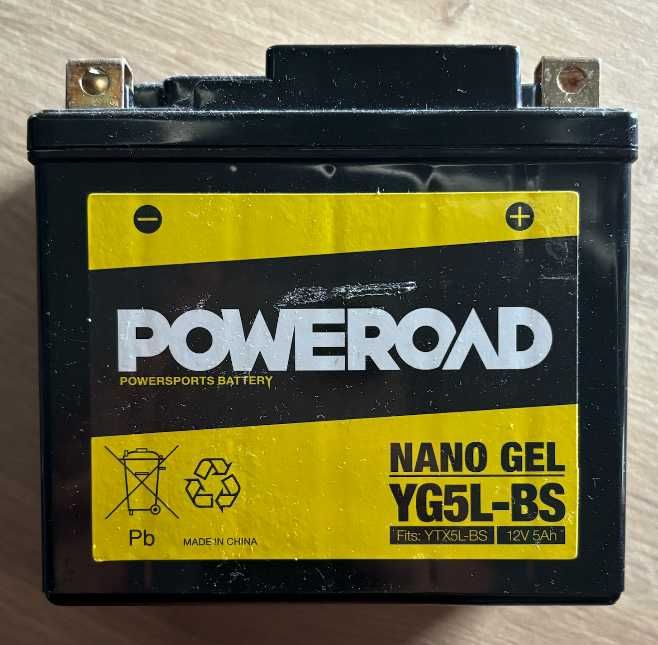 Baterie moto GEL POWEROAD YG5L-BS, 12V-5Ah Noua
