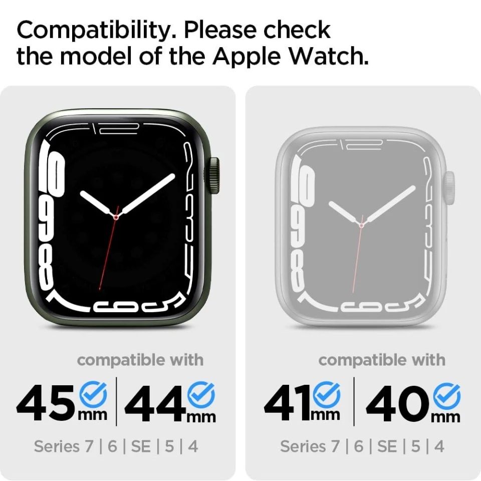 Удароустойчив Кейс Протектор за Apple Watch 7 6 5 SE 40 41 44 45mm 3D