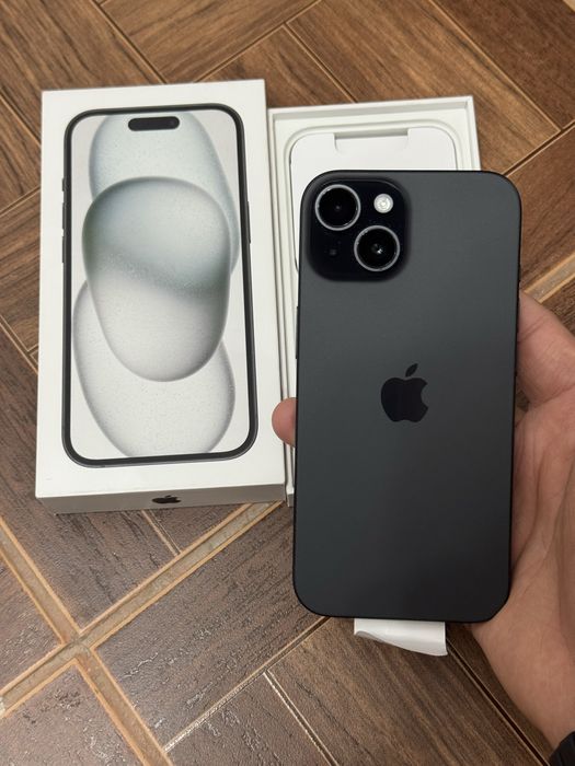  iPhone 15 5G 128gb HX/A EAC black аккум 100% 58 циклов, на гарантии!