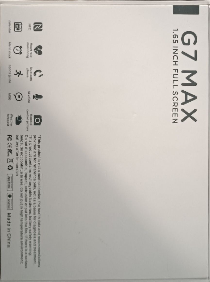 SMART WATCH: G7 MAX в комплекте с двумя ремешками