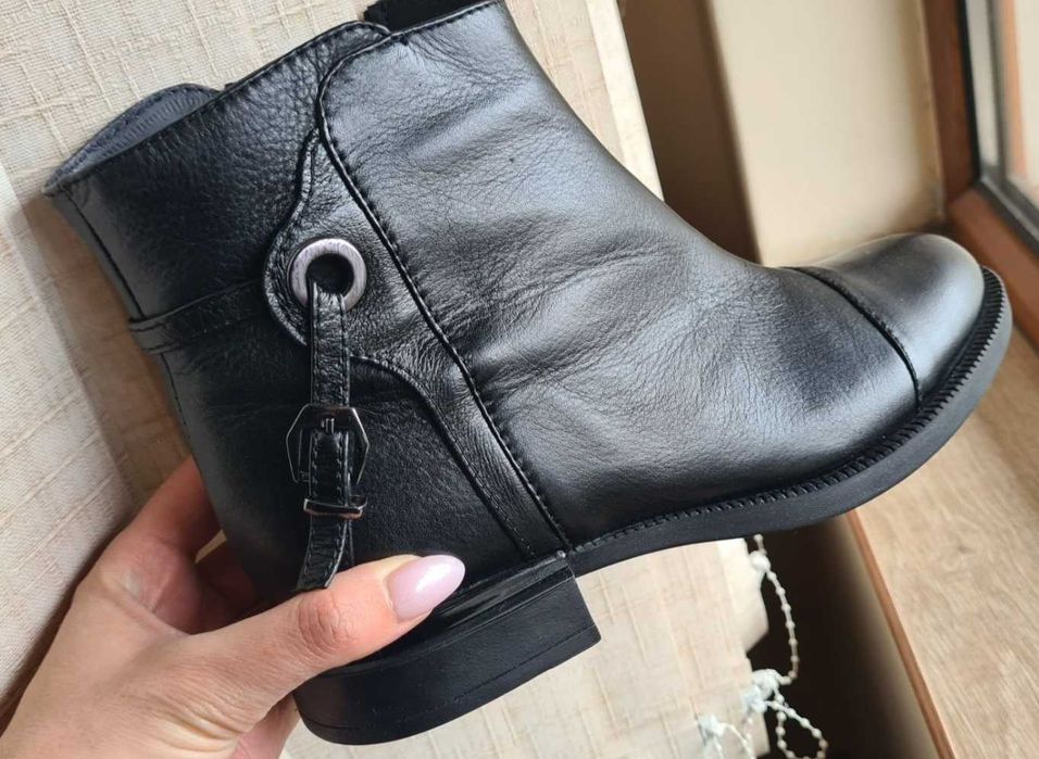 Зимни дамски боти естествена кожа