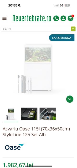 Vand Acvariu Oase 125 l